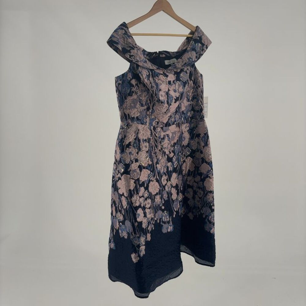 Teri Jon by Rickie Freeman Midi Dress in Multicolor